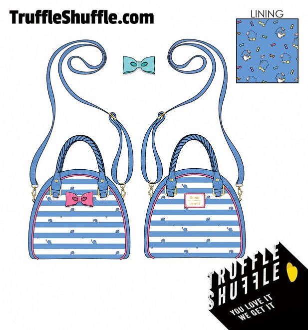 Loungefly Sanrio Tuxedo Sam Striped Crossbody Bag Loungefly Sanrio Tuxedo Sam Striped Crossbody Bag