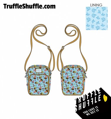 Loungefly SpongeBob SquarePants Gang All Over Print Crossbody Bag Loungefly SpongeBob SquarePants Gang All Over Print Crossbody Bag