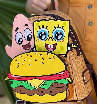 Loungefly SpongeBob SquarePants Krabby Patty Group Mini Backpack Loungefly SpongeBob SquarePants Krabby Patty Group Mini Backpack