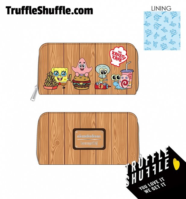 Loungefly SpongeBob SquarePants Krusty Krab Gang Zip Around Wallet Loungefly SpongeBob SquarePants Krusty Krab Gang Zip Around Wallet