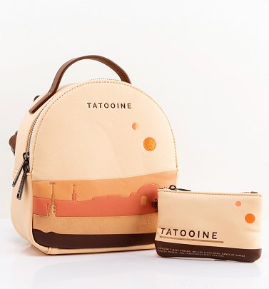Loungefly Star Wars Tatooine Ecru Mini Backpack With Purse Loungefly Star Wars Tatooine Ecru Mini Backpack With Purse