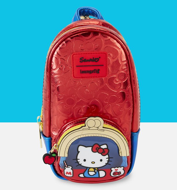 Loungefly Stationery Sanrio Hello Kitty 50th Anniversary Classic Mini Backpack Pencil Case