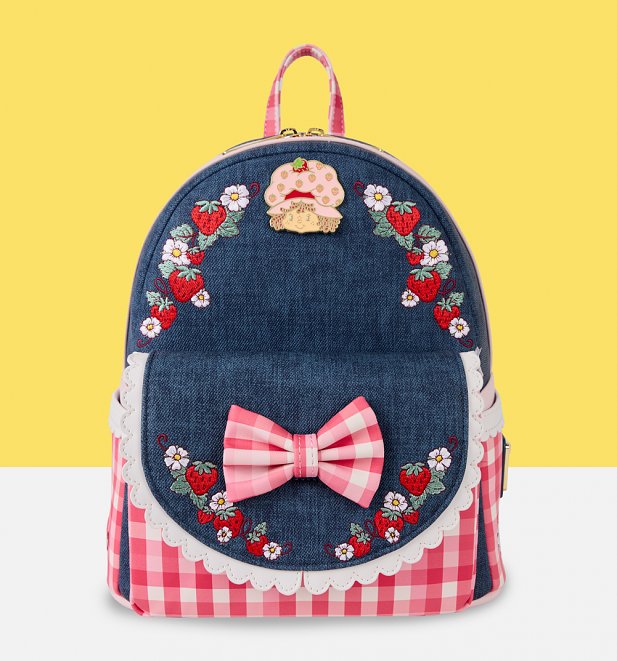 Loungefly Strawberry Shortcake Denim Mini Backpack Loungefly Strawberry Shortcake Denim Mini Backpack