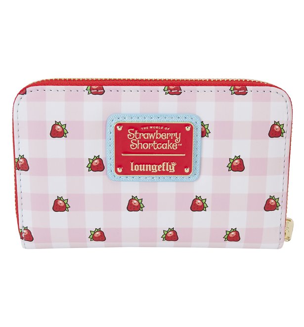 Loungefly Strawberry Shortcake Denim Plaid Zip Around Wallet