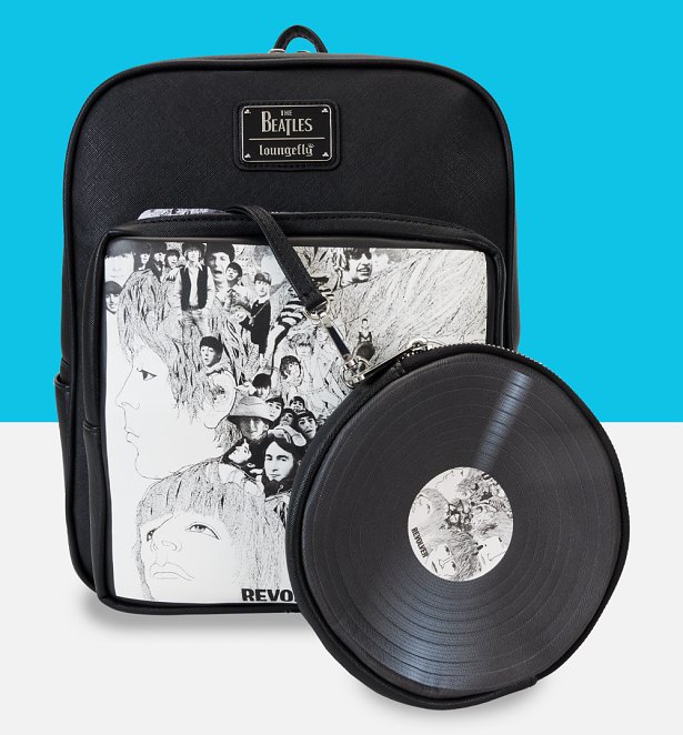 Loungefly The Beatles Revolver Album With Record Pouch Mini Backpack