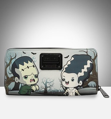 Loungefly Universal Monsters Chibi Line Zip Around Wallet Loungefly Universal Monsters Chibi Line Zip Around Wallet