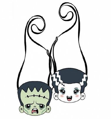 Loungefly Universal Monsters Frankie and Bride Two Sided Crossbody Bag Loungefly Universal Monsters Frankie and Bride Two Sided Crossbody Bag
