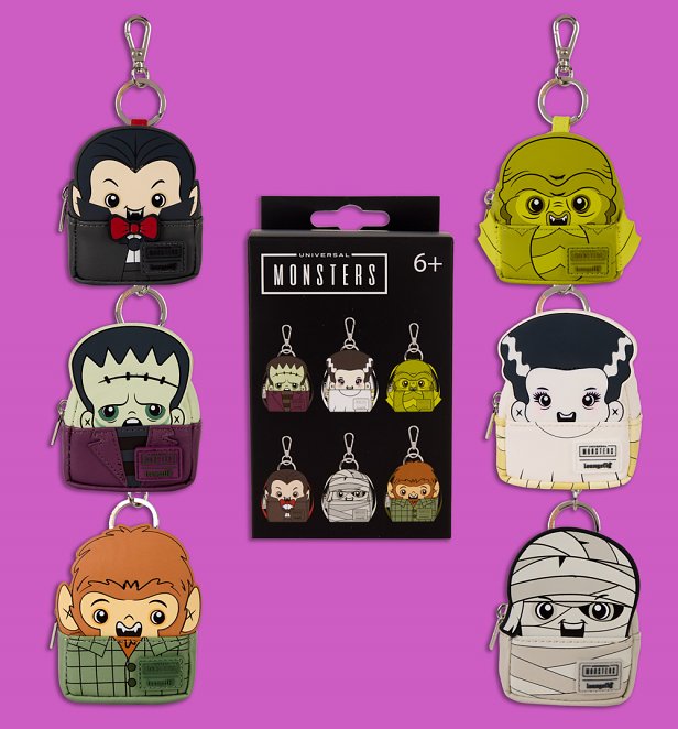 Loungefly Universal Monsters Mystery Mini Backpack Bag Charm Loungefly Universal Monsters Mystery Mini Backpack Bag Charm