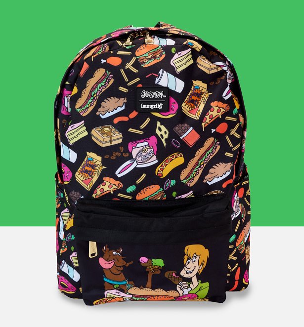 Loungefly Warner Bros Scooby Doo Munchies All Over Print Full Size Nylon Backpack