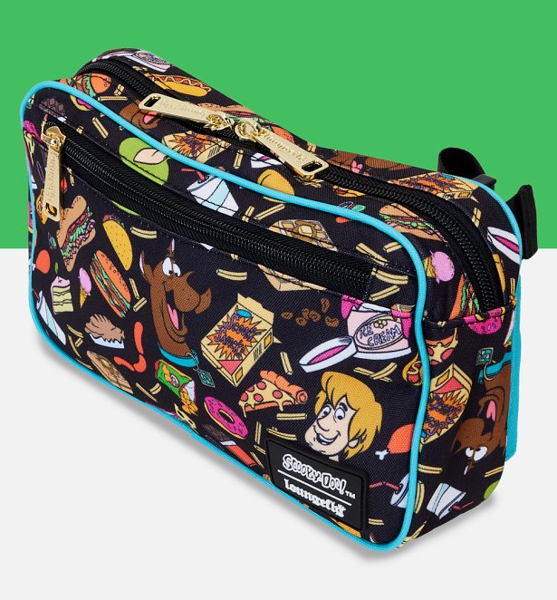 Loungefly Warner Bros Scooby Doo Munchies All Over Print Nylon Waist Bag
