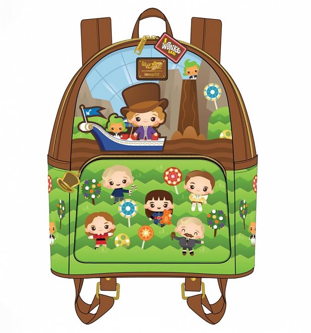 Loungefly Warner Brothers Charlie And The Chocolate Factory 50th Anniversary Mini Backpack Loungefly Warner Brothers Charlie And The Chocolate Factory 50th Anniversary Mini Backpack