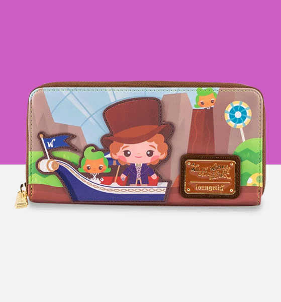 Loungefly Warner Brothers Charlie And The Chocolate Factory 50th Anniversary Zip Around Wallet