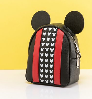 Loungefly Disney Mickey Mouse Applique Detail Backpack Loungefly Disney Mickey Mouse Applique Detail Backpack