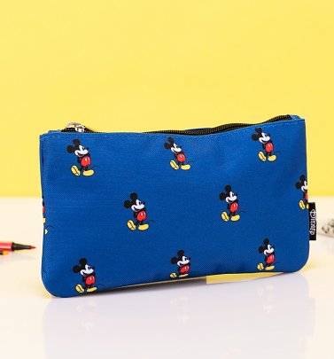 Loungefly x Disney Mickey Mouse Print Blue Pouch Loungefly x Disney Mickey Mouse Print Blue Pouch