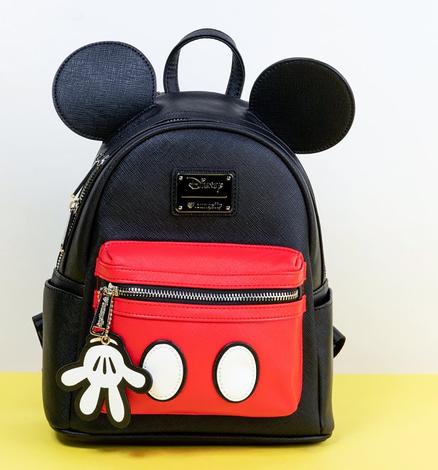 Mickey mouse leather backpack on sale