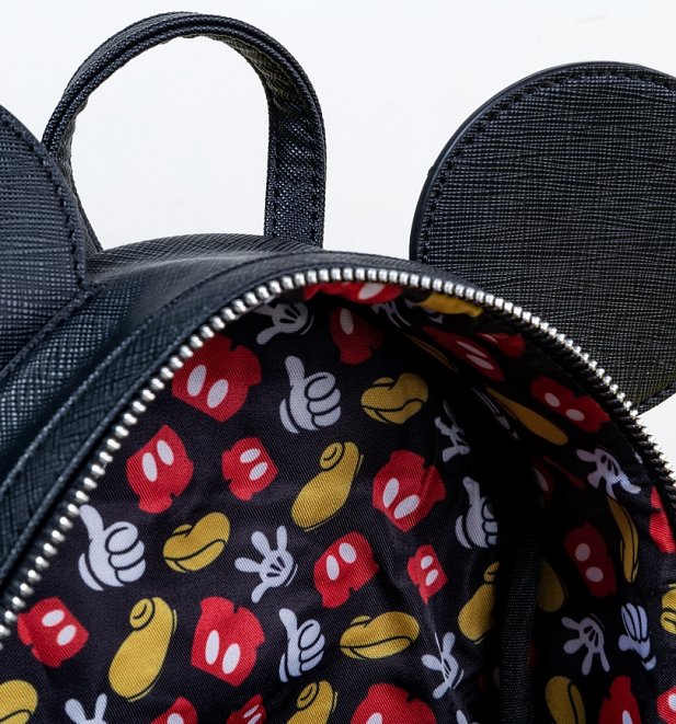 loungefly x mickey suit mini saffiano faux leather backpack