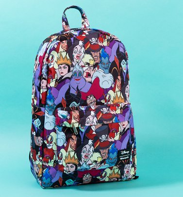 Loungefly x Disney Villains Full Colour Print Backpack Loungefly x Disney Villains Full Colour Print Backpack
