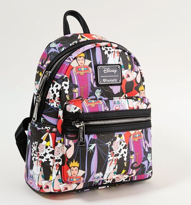 Loungefly x Disney Villains Full Colour Print Mini Backpack Loungefly x Disney Villains Full Colour Print Mini Backpack