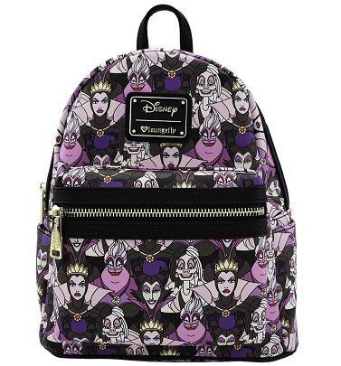 Loungefly x Disney Villains Print Mini Faux Leather Backpack Loungefly x Disney Villains Print Mini Faux Leather Backpack
