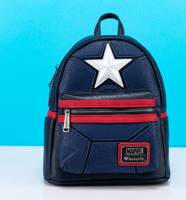 Loungefly x Marvel Captain America Cosplay Mini Backpack Loungefly x Marvel Captain America Cosplay Mini Backpack