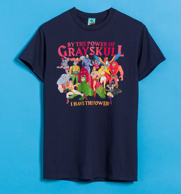 Masters Of The Universe He-Man By The Power Of Grayskull Navy T-Shirt