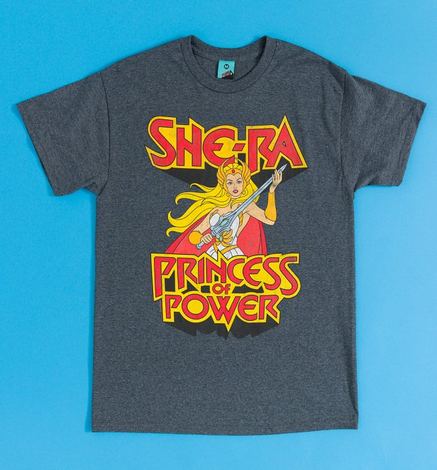 Masters Of The Universe She-Ra Princess Of Power Charcoal Marl T-Shirt