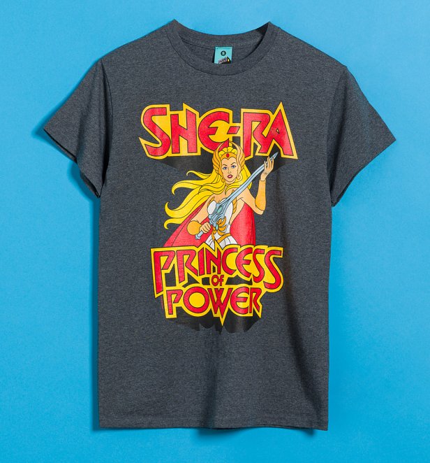 Masters Of The Universe She-Ra Princess Of Power Charcoal Marl T-Shirt Masters Of The Universe She-Ra Princess Of Power Charcoal Marl T-Shirt