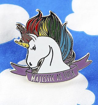 Majestic As F*** Unicorn Enamel Pin from Punky Pins Majestic As F*** Unicorn Enamel Pin from Punky Pins