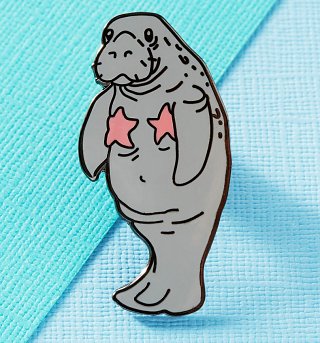 Marlee The Manatee Enamel Pin from Punky Pins Marlee The Manatee Enamel Pin from Punky Pins