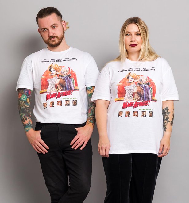 Mars Attacks Movie Poster White T Shirt