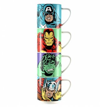 Marvel Comics Characters Ceramic Stacking Mugs Marvel Comics Characters Ceramic Stacking Mugs