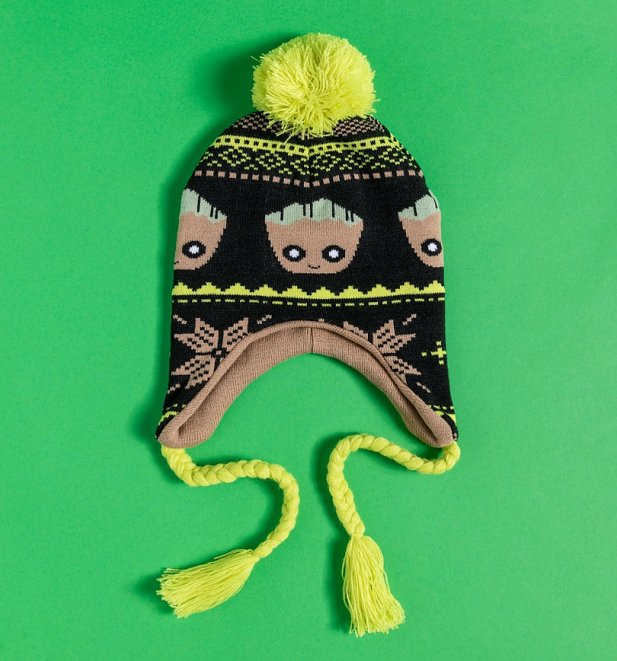 Marvel Comics Groot Knitted Laplander Hat from Difuzed Marvel Comics Groot Knitted Laplander Hat from Difuzed