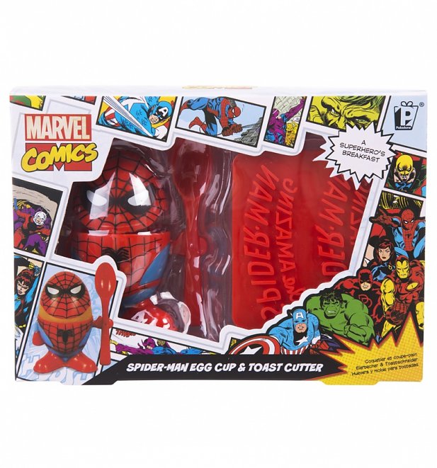 Marvel Comics SpiderMan Egg Cup and Toast Cutter