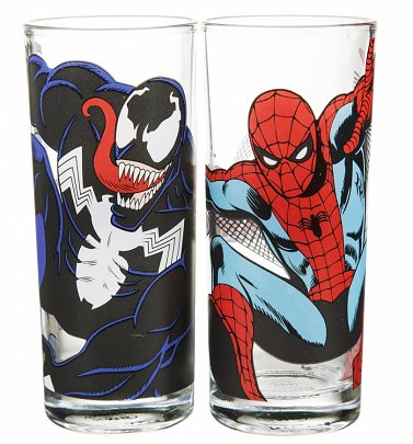 Marvel Comics Spider-Man Set Of 2 Glasses Marvel Comics Spider-Man Set Of 2 Glasses