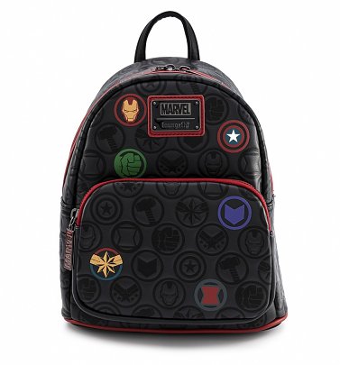 Marvel Icons All Over Print Mini Backpack from Loungefly Marvel Icons All Over Print Mini Backpack from Loungefly