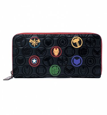 Marvel Icons All Over Print Wallet from Loungefly Marvel Icons All Over Print Wallet from Loungefly