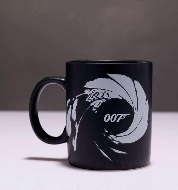 Matte Black James Bond Gun Barrel Heat Change Mug