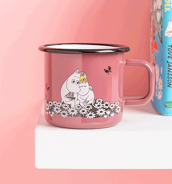 Mauve Moomin Together Enamel Mug Mauve Moomin Together Enamel Mug