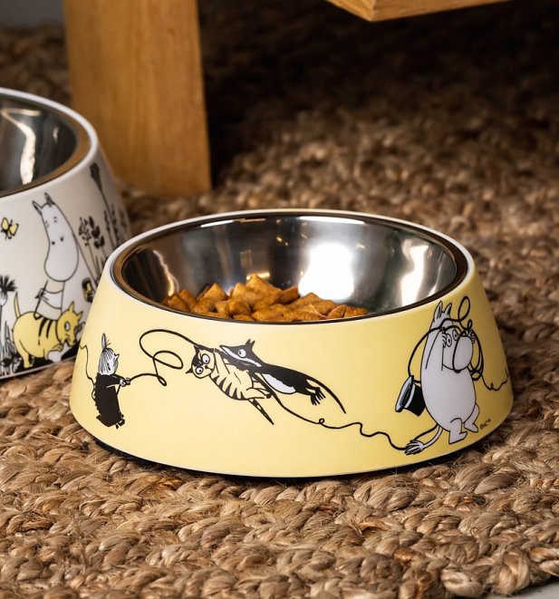 Medium Yellow Moomin Food Bowl for Pets