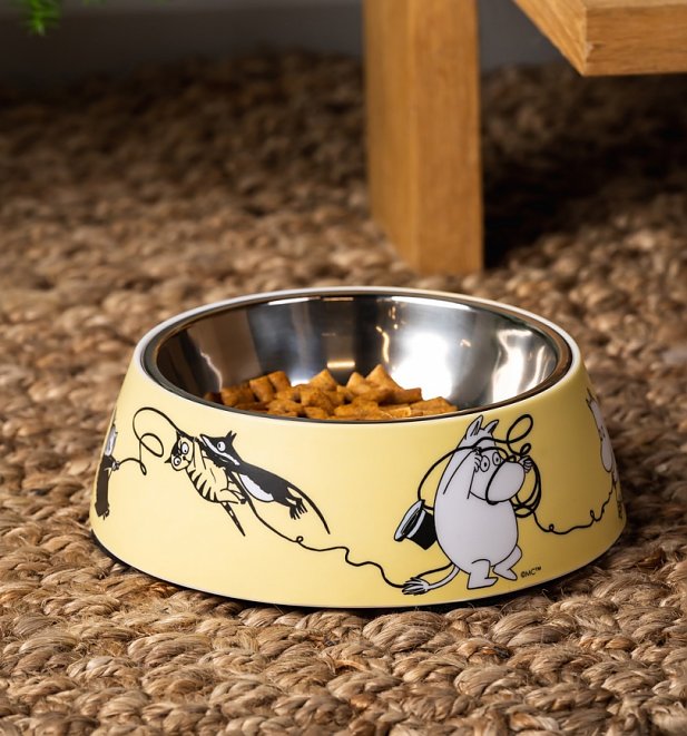 Medium Yellow Moomin Food Bowl for Pets