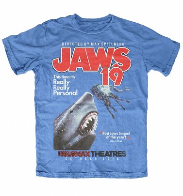 Men's Jaws 19 Movie Poster Heather Royal T-Shirt Men's Jaws 19 Movie Poster Heather Royal T-Shirt