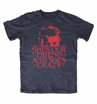 Men's She's Our Friend Eleven Stranger Things Inspired T-Shirt Men's She's Our Friend Eleven Stranger Things Inspired T-Shirt