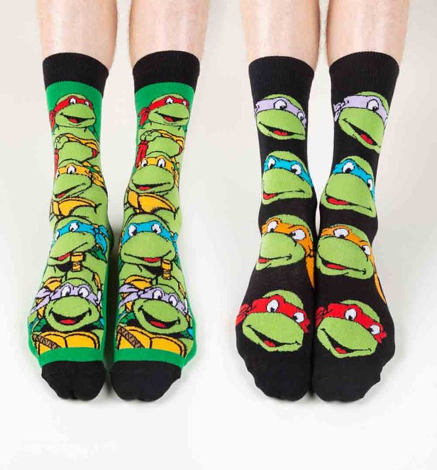 Men's 2 Pack Teenage Mutant Ninja Turtles Socks