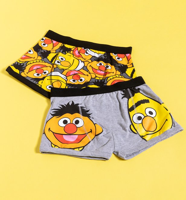 Men's 2pk Bert And Ernie Sesame Street Boxer Shorts Men's 2pk Bert And Ernie Sesame Street Boxer Shorts