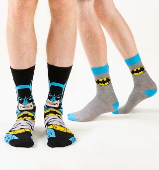 Men's 2pk DC Comics Batman Socks Men's 2pk DC Comics Batman Socks