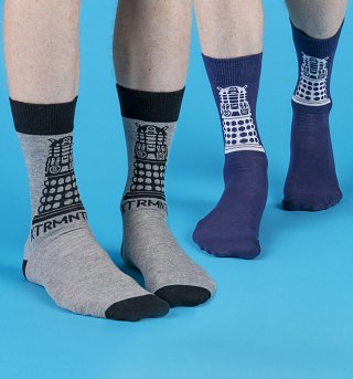 Men's 2pk Doctor Who Dalek Socks Men's 2pk Doctor Who Dalek Socks