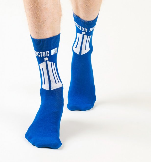 Men's 2pk Doctor Who Tardis Socks