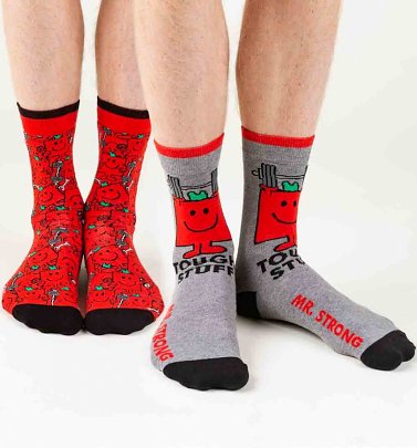 Men's 2pk Mr Strong Socks Men's 2pk Mr Strong Socks