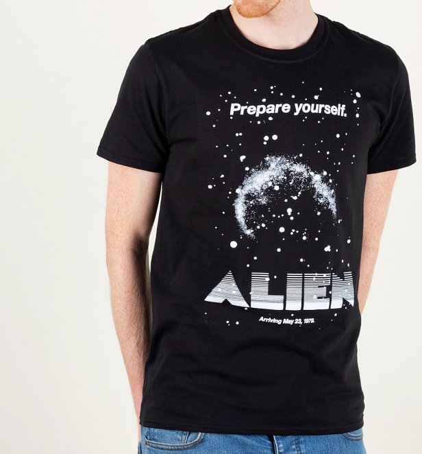 Alien Retro Movie Poster Black T-Shirt