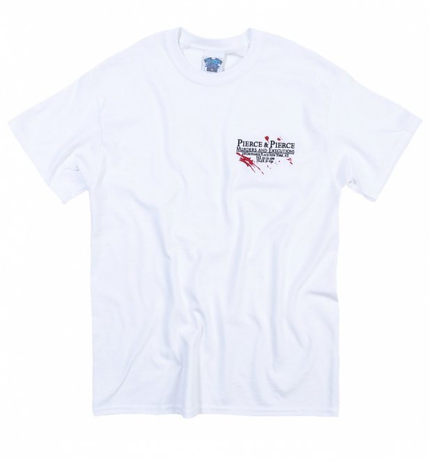 Men's American Psycho Inspired Murders And Executions Embroidered T-Shirt Men's American Psycho Inspired Murders And Executions Embroidered T-Shirt